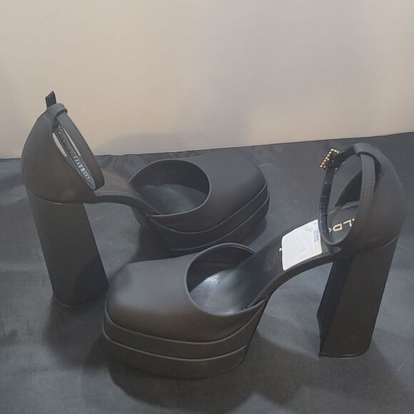 BRAND NEW ALDO GRANDLE ANKLE-STRAP DOUBLE PLATFORM PUMPS S2 - Picture 8 of 16